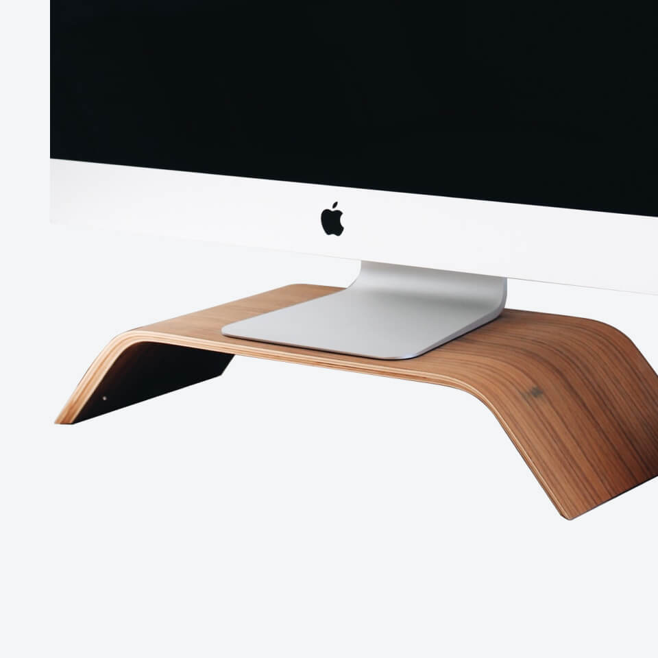 office-furniture-store-product-img-19 Curved walnut monitor stand - 图片 1